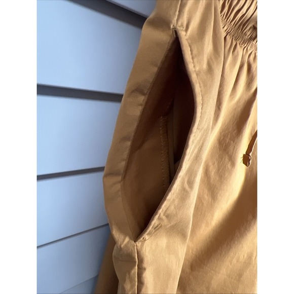 Express High Waisted Paper Bag Mini Skirt Women's Size 8 Mustard Yellow NWT - Picture 10 of 13